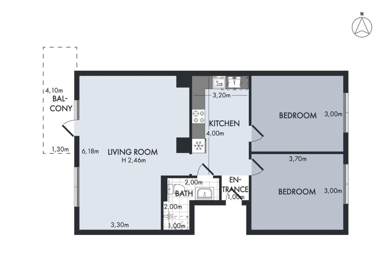 Sanders Charm - Amazing Two-Bedroom Apartment With Shared Garden โคเปนเฮเกน ภายนอก รูปภาพ